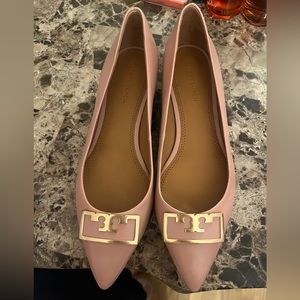 Tory Burch nude pink moon gigi pointy toe flat shoes 8.5